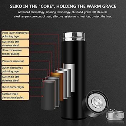 Stainless Steel Temperature Water Bottle Thermos with LCD Smart Display (500 ML)